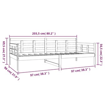 Slaapbank 90x200 cm massief grenenhout 8720287073352 11