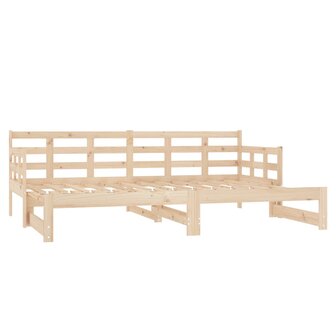 Slaapbank uitschuifbaar massief grenenhout 2x(80x200) cm 8720287073550 8