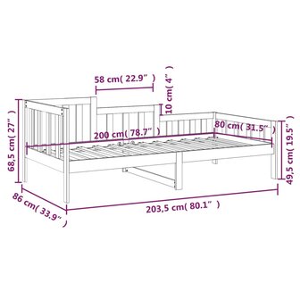 Slaapbank 80x200 cm massief grenenhout honingbruin 8720287136125 11