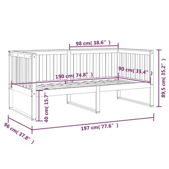 Slaapbank 90x190 cm massief grenenhout honingbruin 8720287137726 11