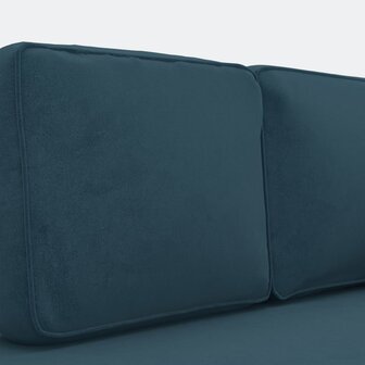 Chaise longue met kussens en bolster fluweel blauw 8720286826614 6