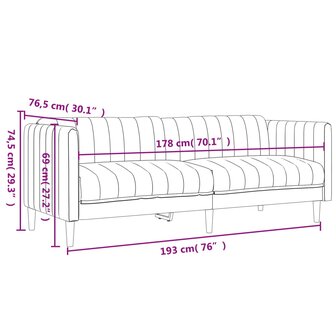 Driezitsbank stof zwart 8721012400016 9