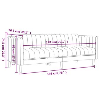 Driezitsbank stof donkergroen 8721012400030 9