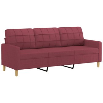 2-delige Loungeset met kussens stof wijnrood 8721012062795 4