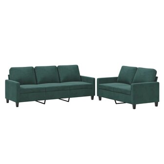 2-delige Loungeset met kussens fluweel donkergroen 8721012064850 2