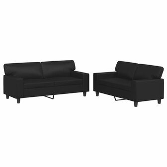 2-delige Loungeset kunstleer zwart 8721012068810 2