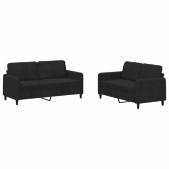 2-delige Loungeset fluweel zwart 8721012069466 2