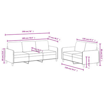 2-delige Loungeset fluweel geel 8721012069879 7