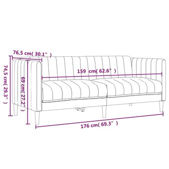 2-delige Loungeset stof bruin 8721012289376 9