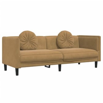 2-delige Loungeset met kussens fluweel bruin 8721012289574 5