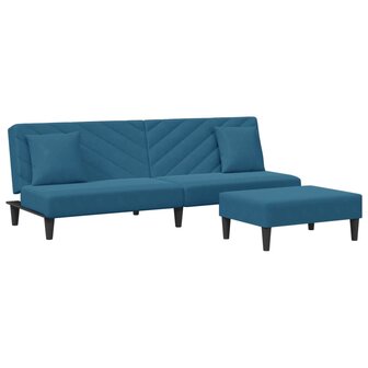 2-delige Loungeset met kussens fluweel blauw 8721012453630 2