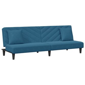 2-delige Loungeset met kussens fluweel blauw 8721012453630 4