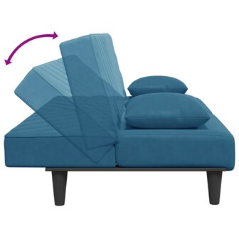 2-delige Loungeset met kussens fluweel blauw 8721012453630 6