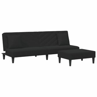 2-delige Loungeset met kussens fluweel zwart 8721012453678 2