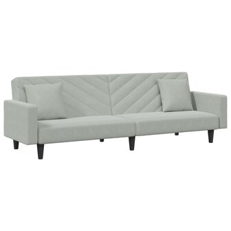 2-delige Loungeset met kussens fluweel lichtgrijs 8721012453708 4