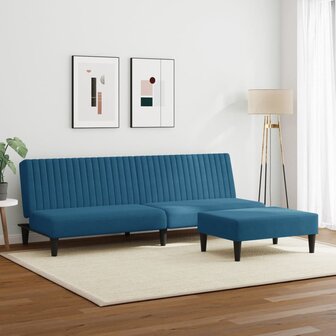 2-delige Loungeset fluweel blauw 8721012453753 3