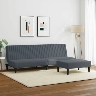 2-delige Loungeset fluweel donkergrijs 8721012453777 3