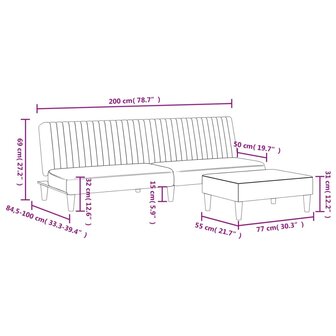 2-delige Loungeset fluweel donkergrijs 8721012453777 11