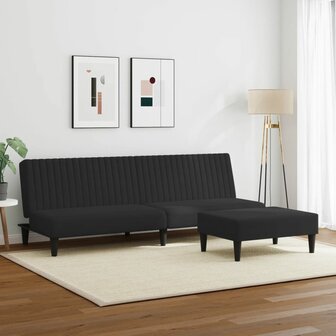 2-delige Loungeset fluweel zwart 8721012453791 3