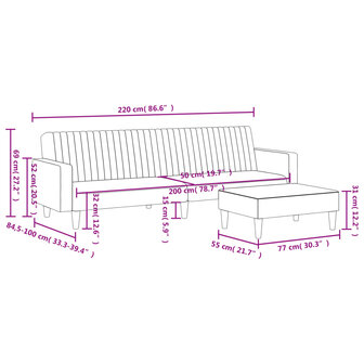 2-delige Loungeset fluweel blauw 8721012453814 11