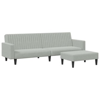 2-delige Loungeset fluweel lichtgrijs 8721012453821 2