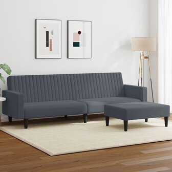 2-delige Loungeset fluweel donkergrijs 8721012453838 1