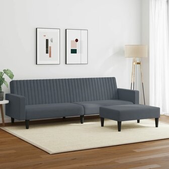 2-delige Loungeset fluweel donkergrijs 8721012453838 3