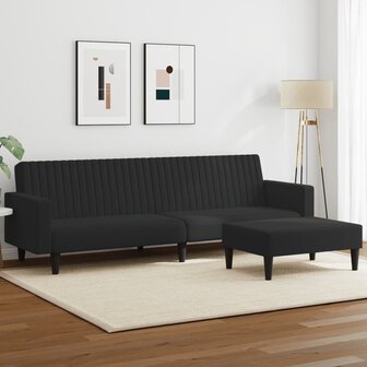 2-delige Loungeset fluweel zwart 8721012453852 1