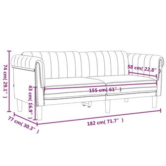 2-zitsbank fluweel lichtgrijs 8721012399617 9