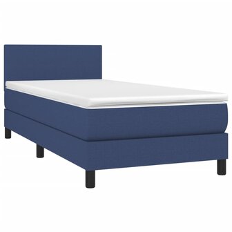 Boxspring met matras en LED stof blauw 80x200 cm 8720287364795 3