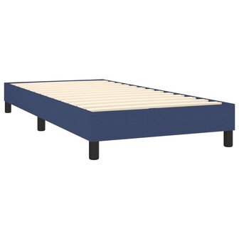 Boxspring met matras en LED stof blauw 90x200 cm 8720287367352 5