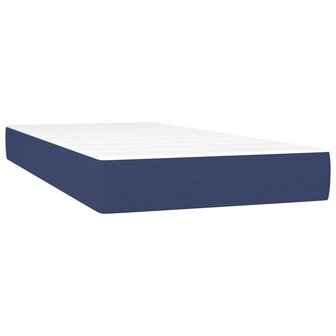 Boxspring met matras en LED stof blauw 90x200 cm 8720287368151 6