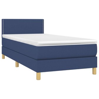 Boxspring met matras en LED stof blauw 80x200 cm 8720287371199 3