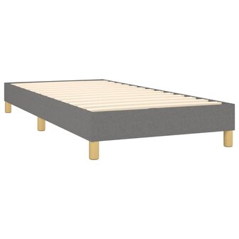 Boxspring met matras en LED stof donkergrijs 90x200 cm 8720287372103 5