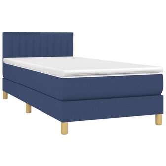 Boxspring met matras en LED stof blauw 80x200 cm 8720287373599 4