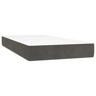 Boxspring met matras en LED fluweel donkergrijs 80x200 cm 8720287397342 6