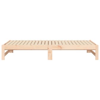 Slaapbank uitschuifbaar massief grenenhout 2x(75x190) cm 8720845639440 8