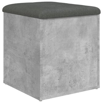 Opbergbankje 42x42x45 cm bewerkt hout betongrijs 8721012162396 7