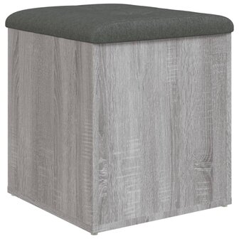 Opbergbankje 42x42x45 cm bewerkt hout grijs sonoma eikenkleurig 8721012162419 2