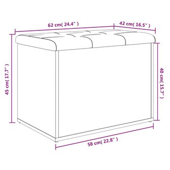 Opbergbankje 62x42x45 cm bewerkt hout zwart 8721012162440 10