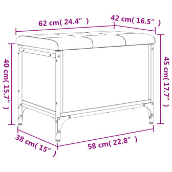 Opbergbankje 62x42x45 cm bewerkt hout sonoma eikenkleurig 8721012163416 10