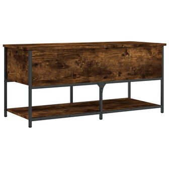 Opbergbankje 100x42,5x47 cm bewerkt hout gerookt eikenkleurig 8721012340763 2