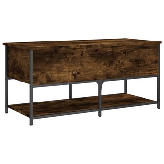 Opbergbankje 100x42,5x47 cm bewerkt hout gerookt eikenkleurig 8721012340763 9