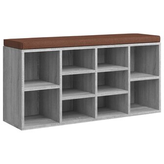 Schoenenbank 103x30x48 cm bewerkt hout grijs sonoma eikenkleur 8720286945841 2