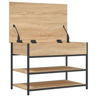 Schoenenbankje 70x42,5x50 cm bewerkt hout sonoma eikenkleurig 8721012340800 6