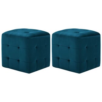 Nachtkastjes 2 st 30x30x30 cm fluweel blauw 8719883574622 1