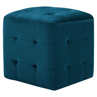 Nachtkastjes 2 st 30x30x30 cm fluweel blauw 8719883574622 2