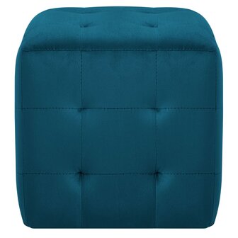 Nachtkastjes 2 st 30x30x30 cm fluweel blauw 8719883574622 3