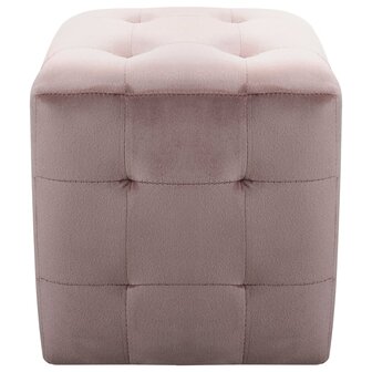 Nachtkastjes 2 st 30x30x30 cm fluweel roze 8719883574660 3