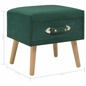 Nachtkastjes 2 st 40x35x40 cm fluweel groen 8719883606736 9